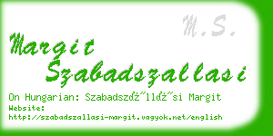 margit szabadszallasi business card